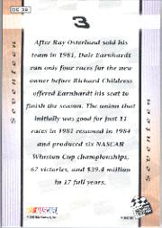 2001-03 Press Pass Dale Earnhardt #DE39B Dale Earnhardt 17 back image
