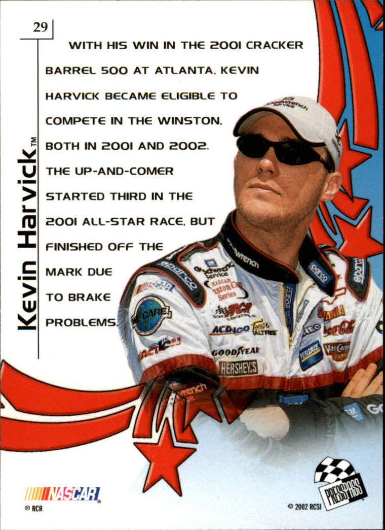 2002 VIP #29 Kevin Harvick AS back image