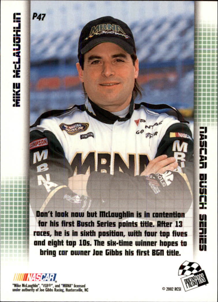 2002 Press Pass Stealth Gold #47 Mike McLaughlin back image