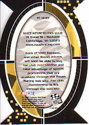 2002 Press Pass Optima Fan Favorite #FF12 Matt Kenseth back image