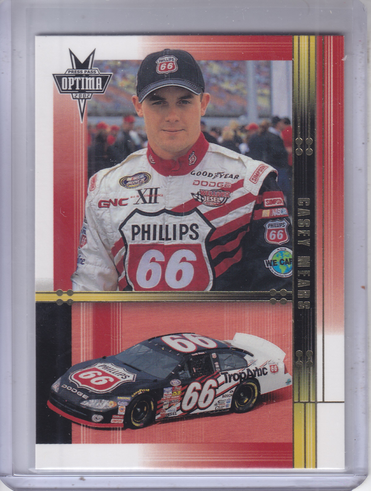2002 Press Pass Optima Gold #38 Casey Mears