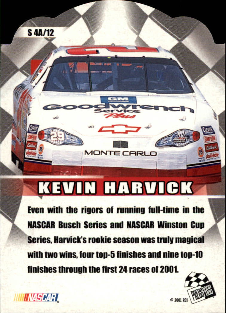 2002 Press Pass Showman #S4A Kevin Harvick back image