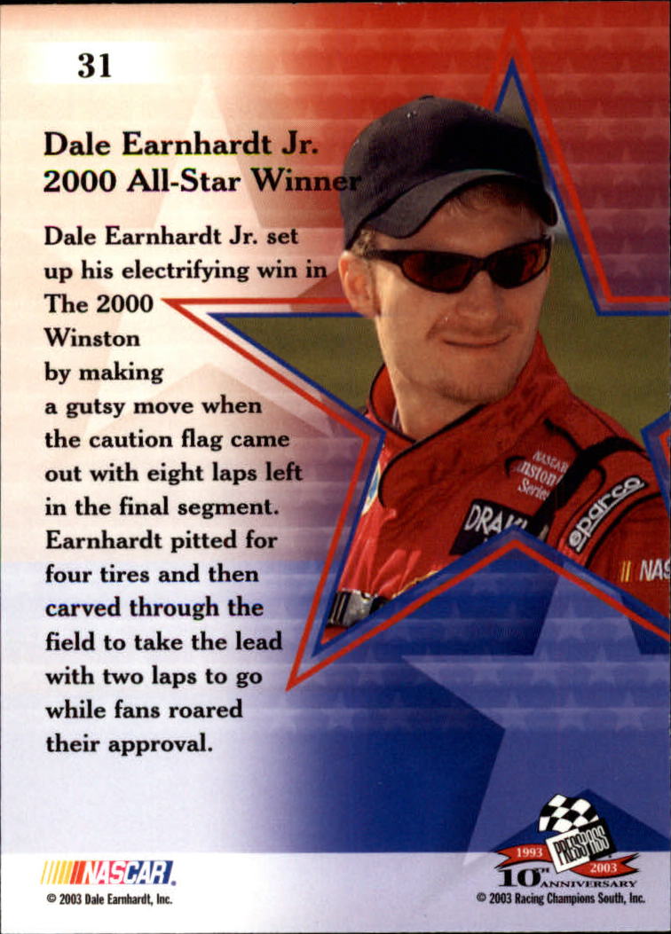 2003 VIP #31 Dale Earnhardt Jr. AS back image