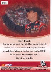 2003 VIP Tin #CT3 Kurt Busch back image