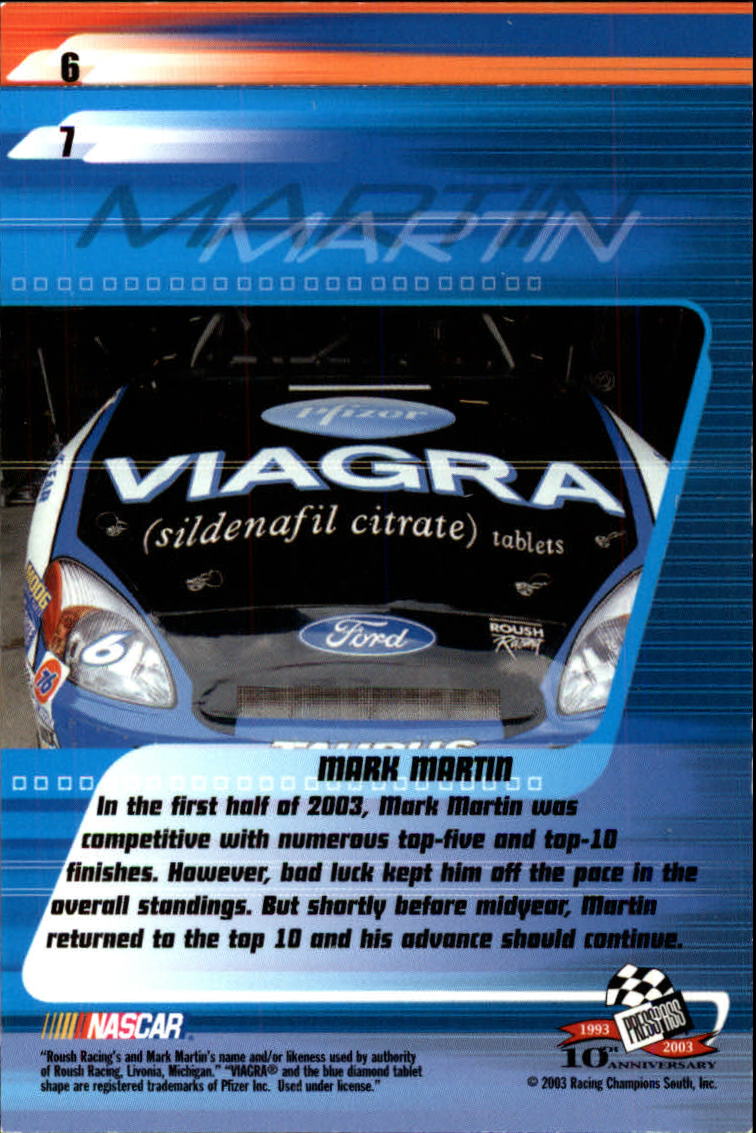 2003 Press Pass Stealth #6 Terry Labonte back image