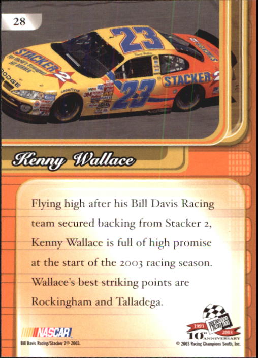 2003 Press Pass Premium #28 Kenny Wallace back image