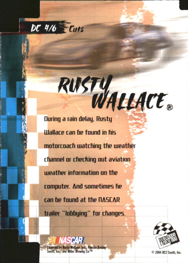 2004 VIP Driver's Choice Die Cuts #DC4 Rusty Wallace back image