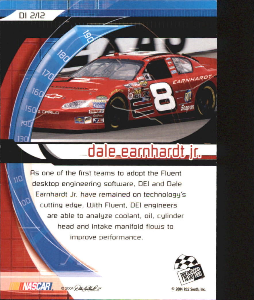 2004 Press Pass Trackside Dialed In #DI2 Dale Earnhardt Jr. back image