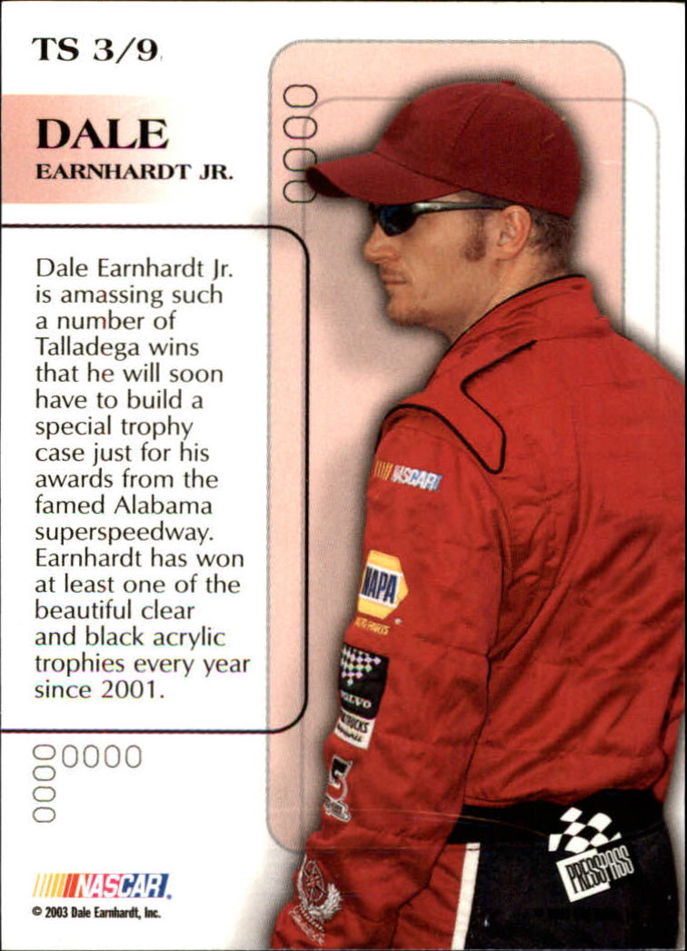 2004 Press Pass Top Shelf #TS3 Dale Earnhardt Jr. back image