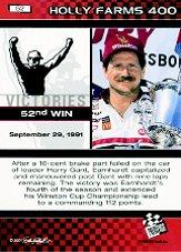 2004 Press Pass Dale Earnhardt The Legacy Victories #52 Dale Earnhardt back image