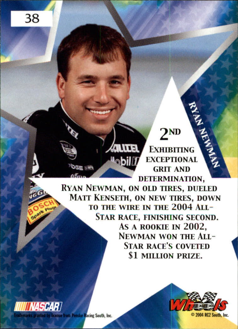 2004 Wheels American Thunder #38 Ryan Newman AS back image