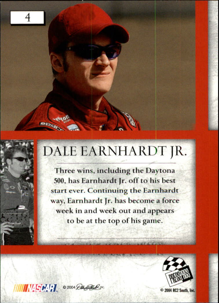 2004 VIP #4 Dale Earnhardt Jr. back image