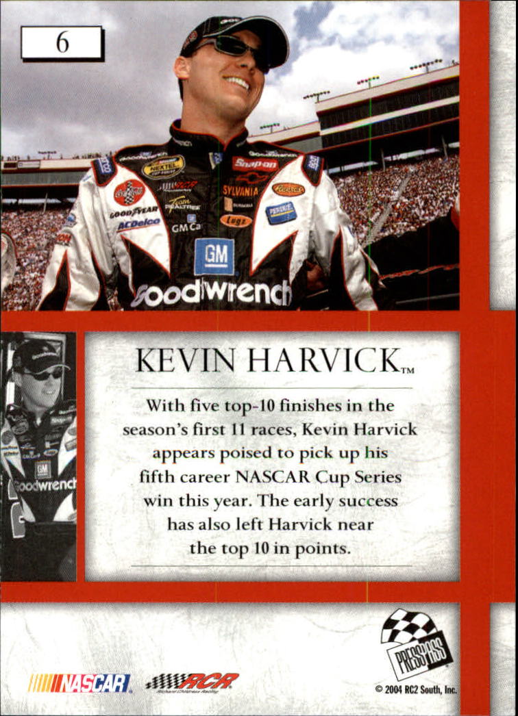 2004 VIP #6 Kevin Harvick back image