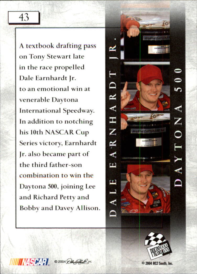 2004 VIP #43 Dale Earnhardt Jr. SG back image