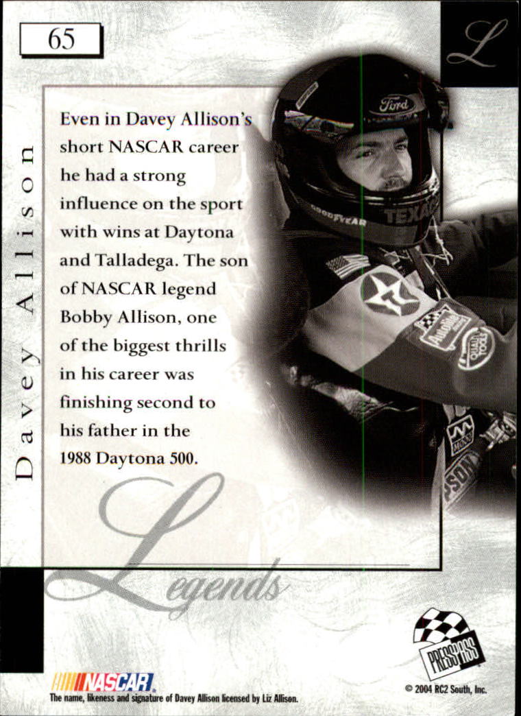 2004 VIP #65 Davey Allison L back image
