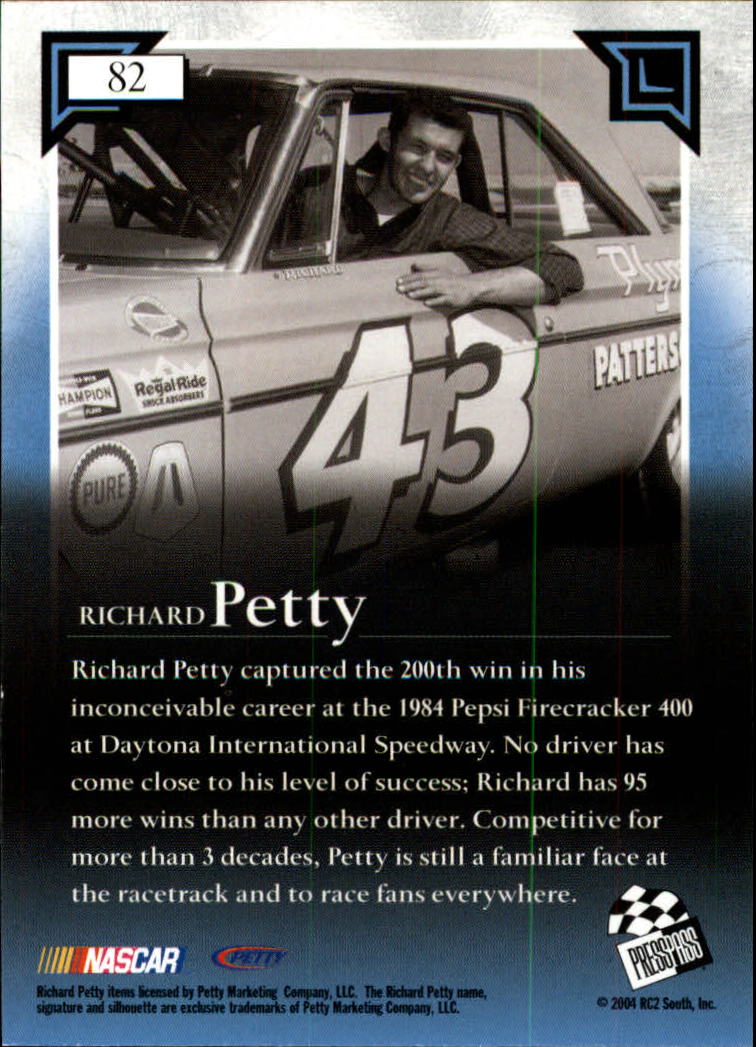2004 VIP #82 Richard Petty ATW back image