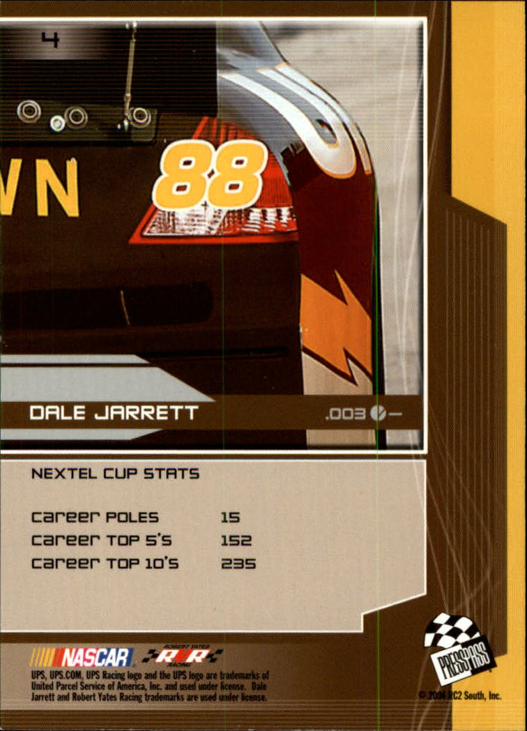 2004 Press Pass Stealth #4 Dale Jarrett back image