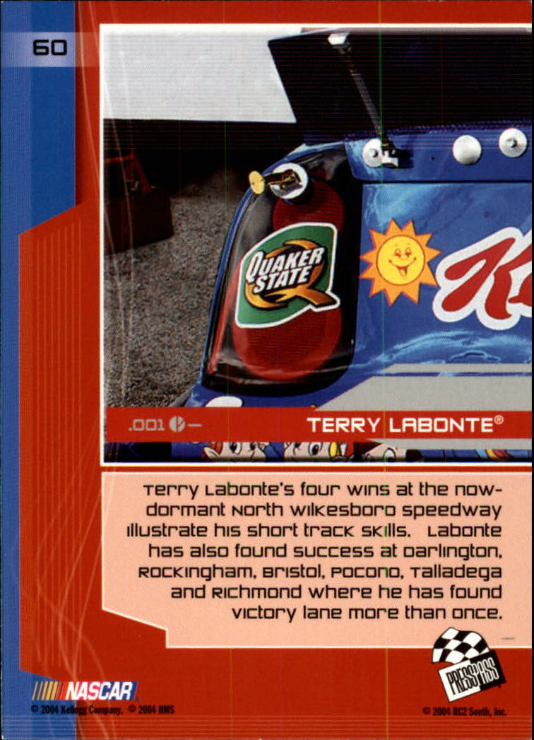 2004 Press Pass Stealth #60 Terry Labonte back image