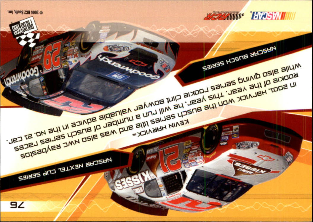 2004 Press Pass Stealth #76 Kevin Harvick WW back image