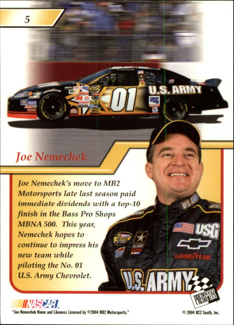 2004 Press Pass Premium #5 Joe Nemechek back image