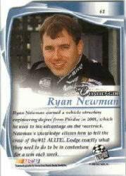 2004 Press Pass Premium #61 Ryan Newman CC back image