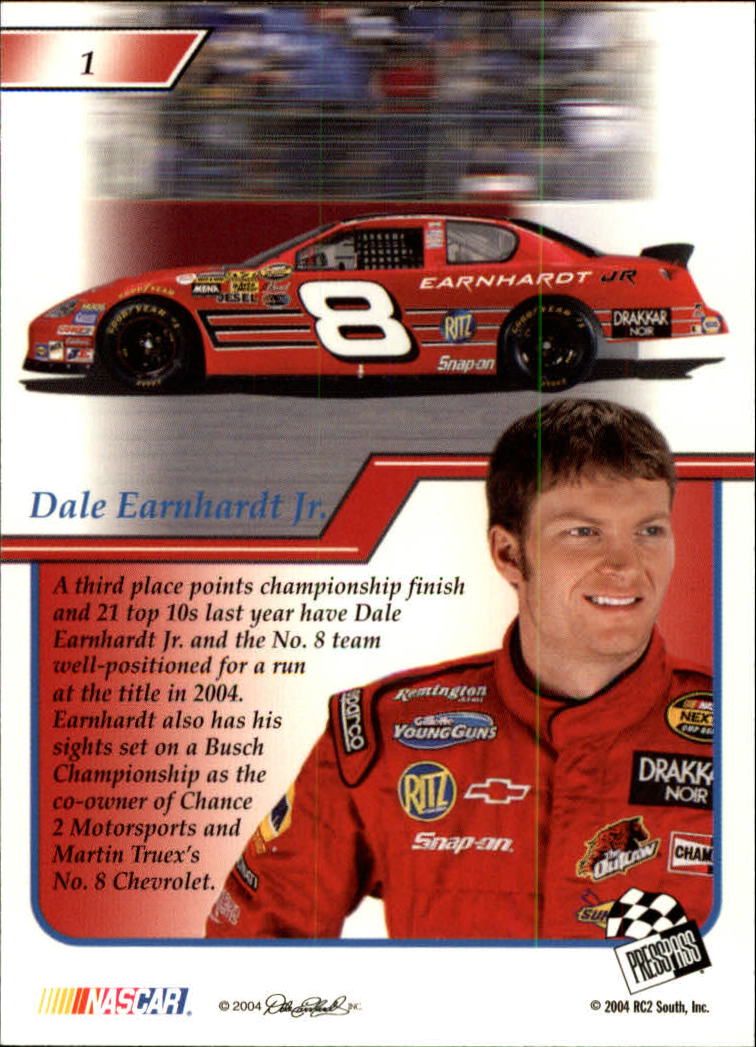 2004 Press Pass Premium #0 Dale Earnhardt Jr. Daytona back image