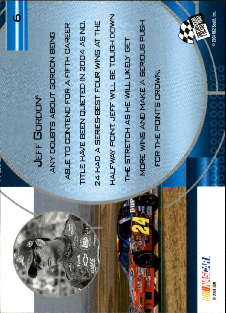 2004 Press Pass Optima #6 Jeff Gordon back image
