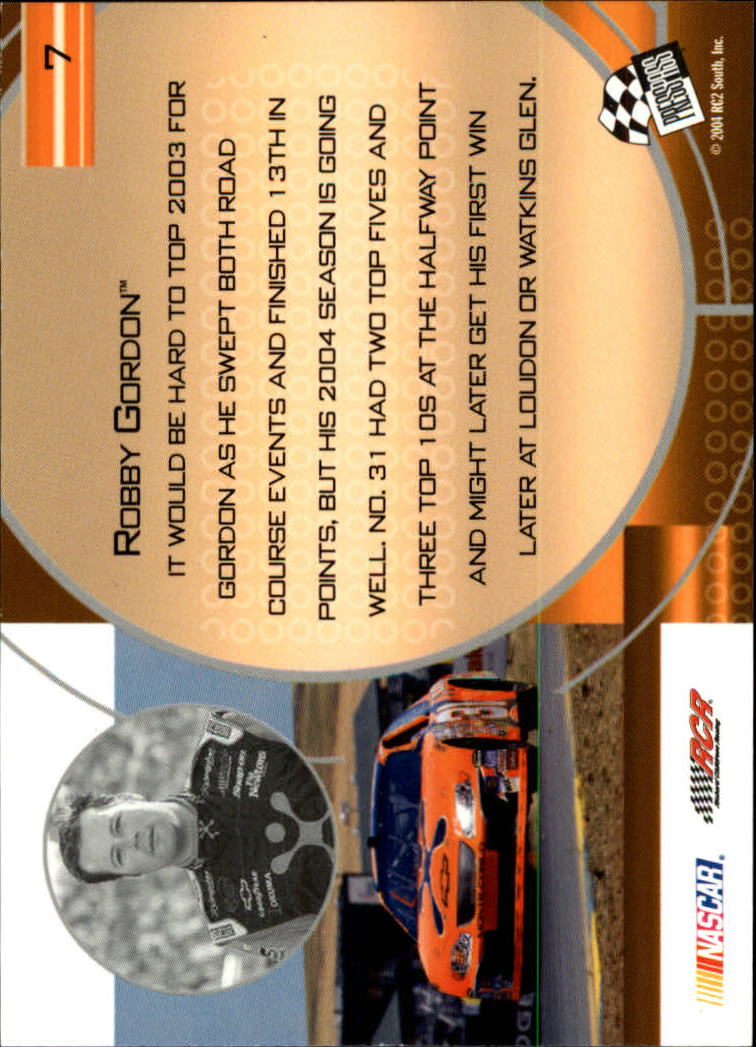 2004 Press Pass Optima #7 Robby Gordon back image
