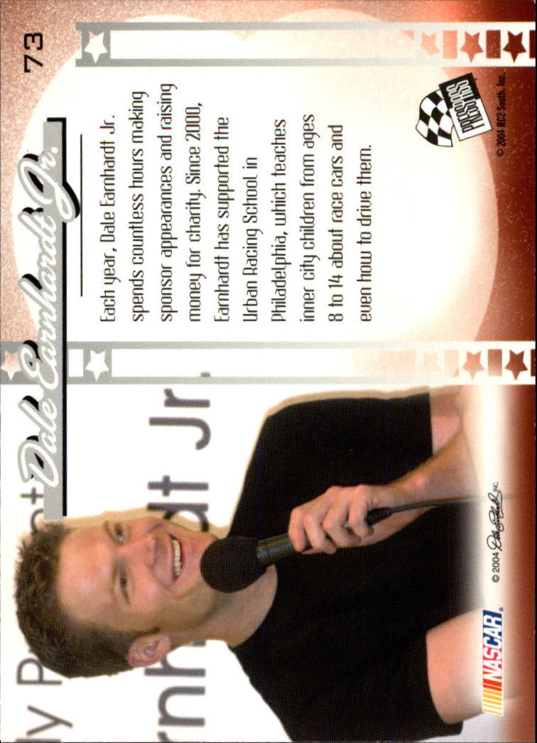 2004 Press Pass Optima #73 Dale Earnhardt Jr. CP back image