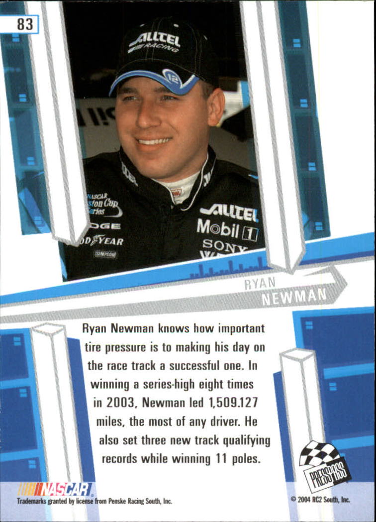 2004 Press Pass Eclipse #83 Ryan Newman LL back image