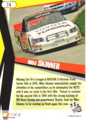 2005 Press Pass Stealth #74 Mike Skinner back image