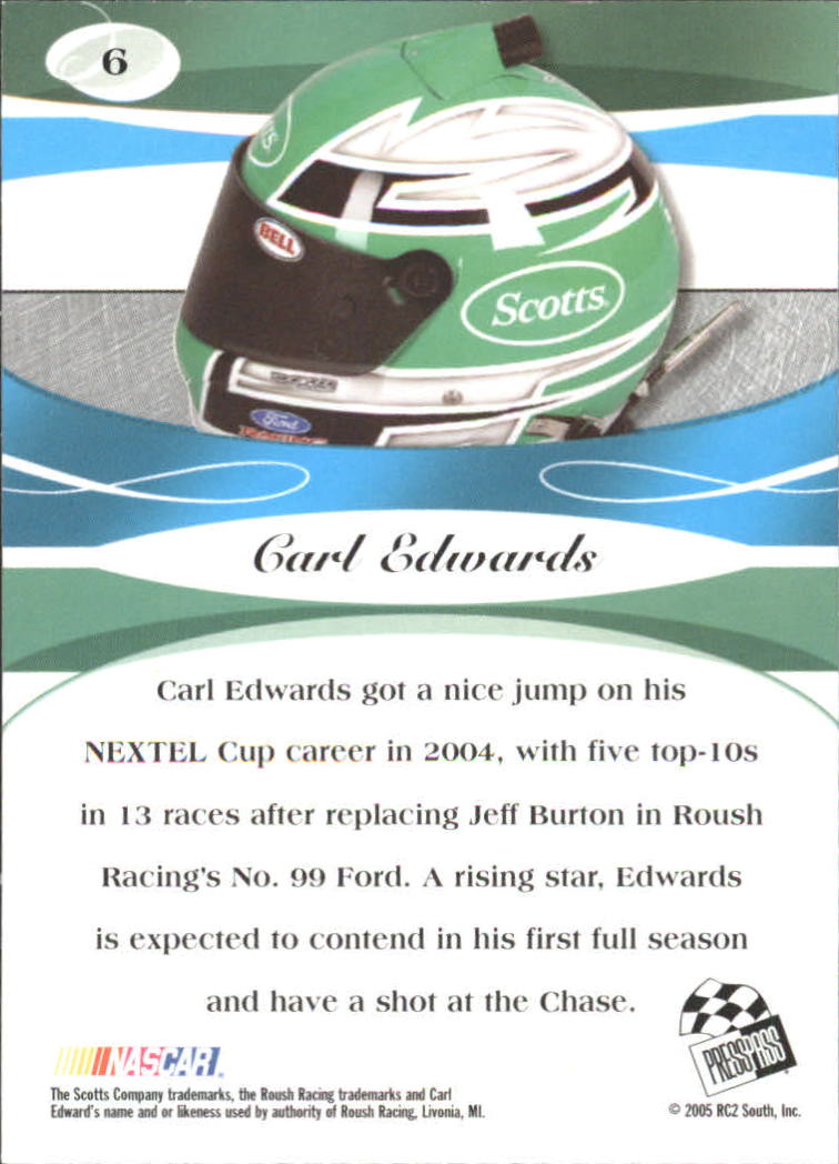 2005 Press Pass Premium #6 Carl Edwards CRC back image