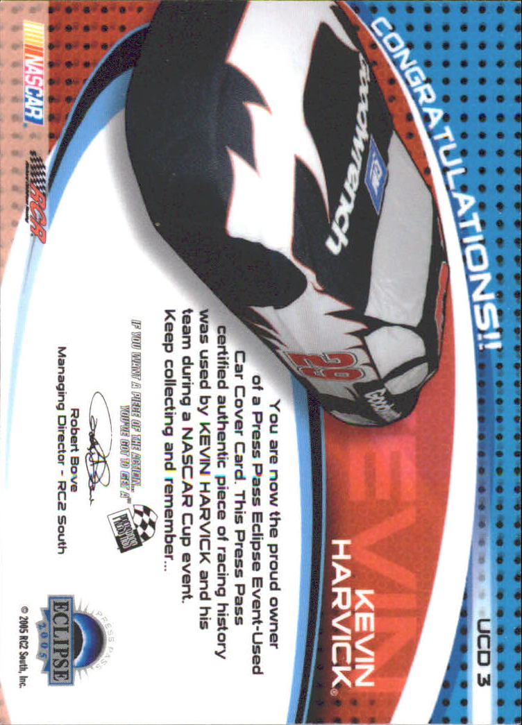 2005 Press Pass Eclipse Under Cover Drivers Silver #UCD3 Kevin Harvick back image