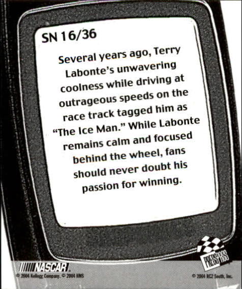 2005 Press Pass Snapshots #SN16 Terry Labonte back image