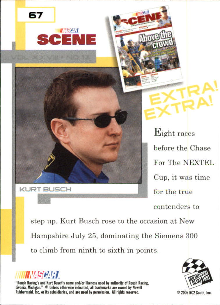 2005 Press Pass Eclipse #67 Kurt Busch NS back image