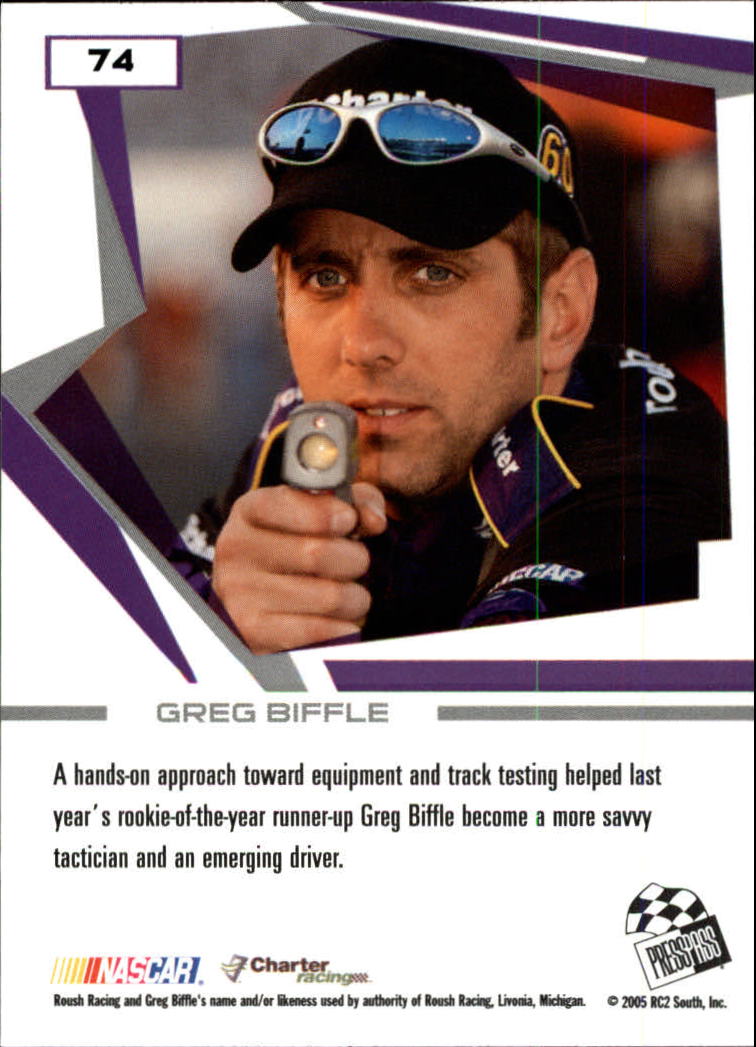 2005 Press Pass Eclipse #74 Greg Biffle LL back image
