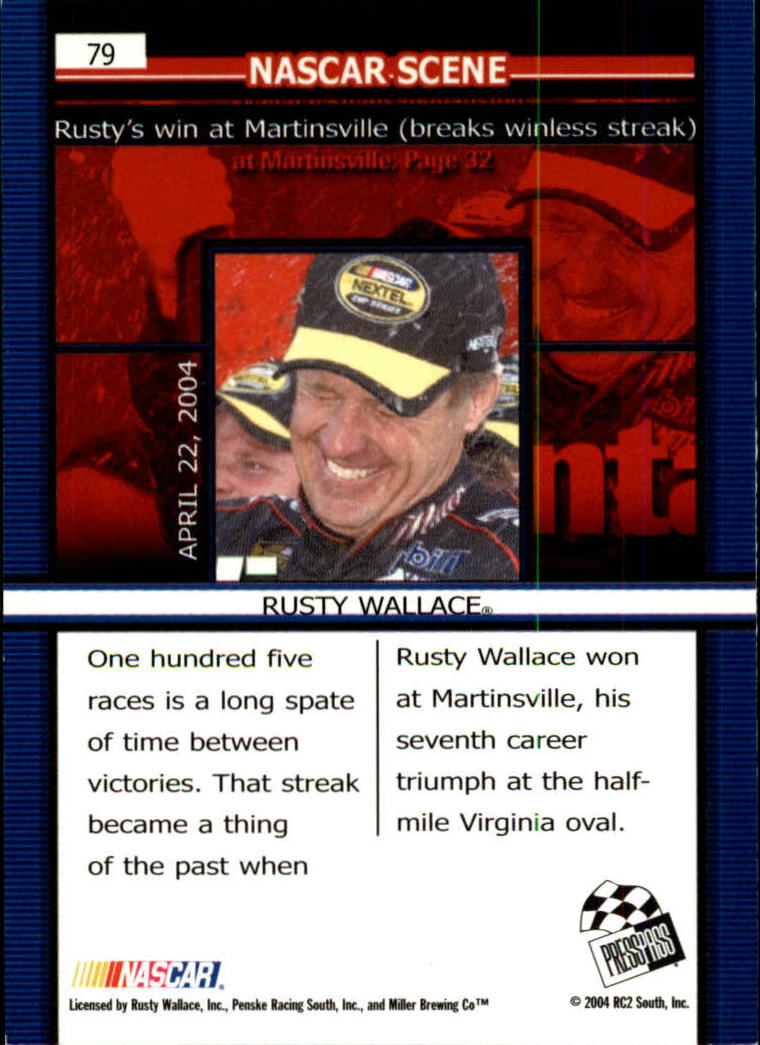 2005 Press Pass #79 Rusty Wallace NS back image