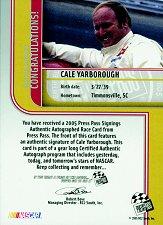 2005 Press Pass Signings #64 Cale Yarborough P/S back image