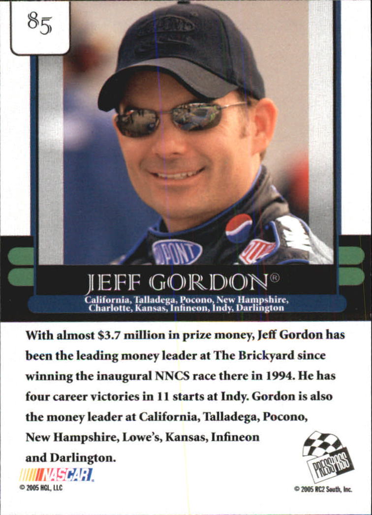 2005 VIP #85 Jeff Gordon ATML back image