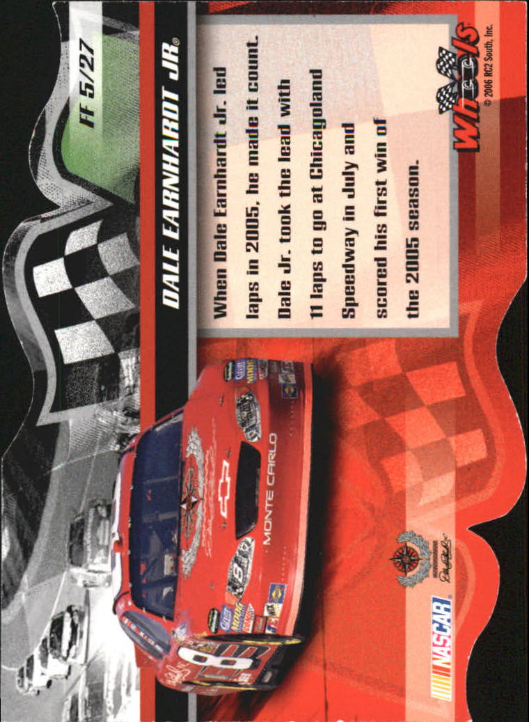2006 Wheels High Gear Flag to Flag #FF5 Dale Earnhardt Jr. back image