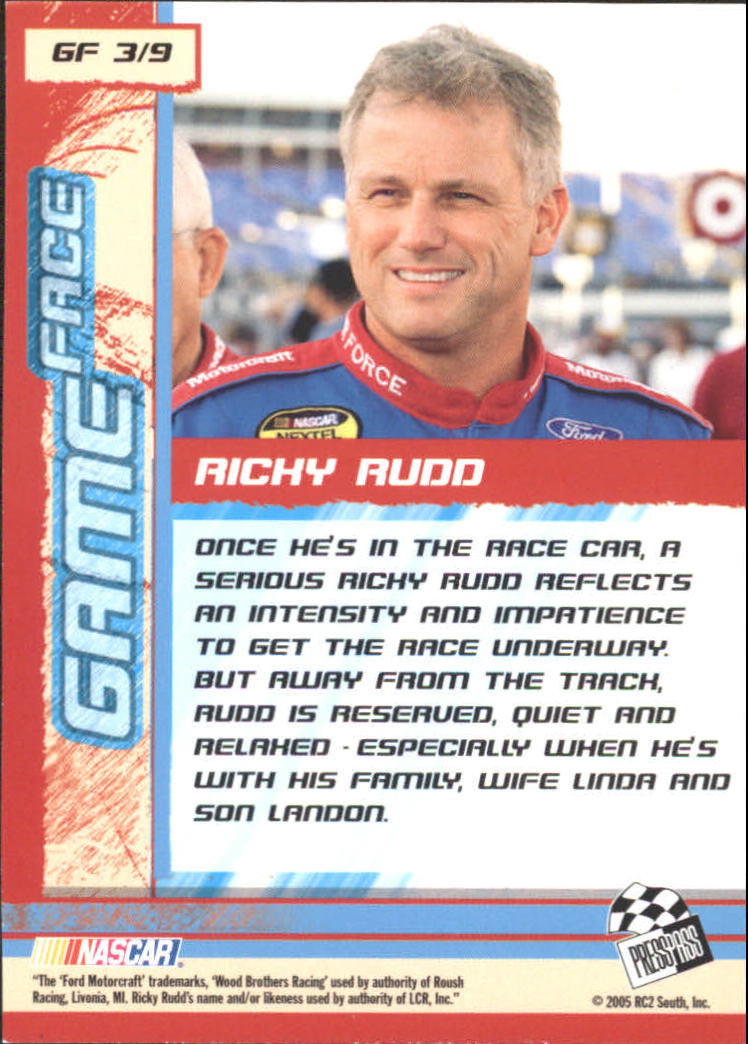 2006 Press Pass Game Face #GF3 Ricky Rudd back image