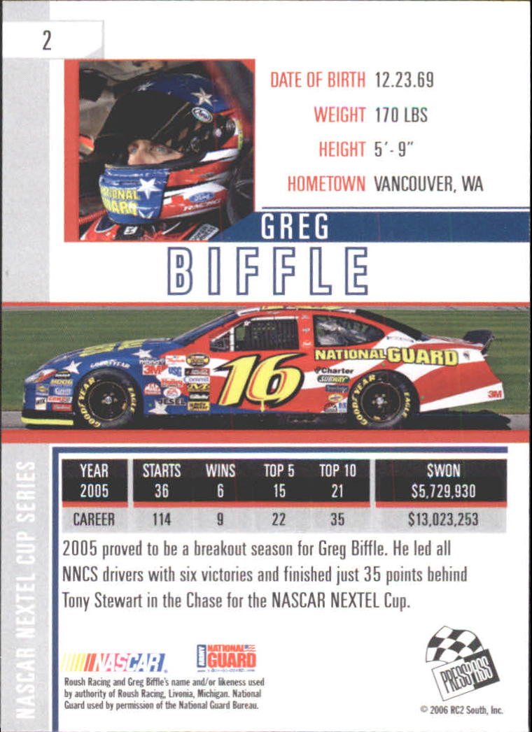 2006 Press Pass Eclipse #2 Greg Biffle back image