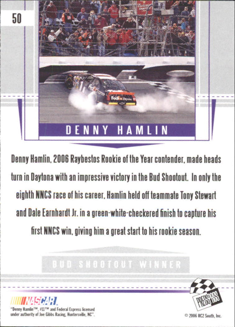 2006 Press Pass Premium #50 Denny Hamlin NS back image