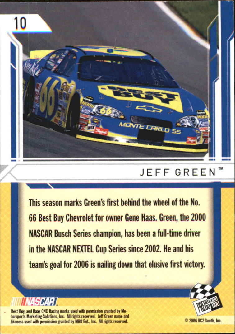 2006 Press Pass Stealth #10 Jeff  Green back image