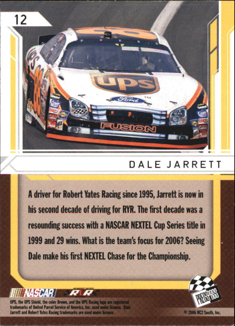 2006 Press Pass Stealth #12 Dale  Jarrett back image