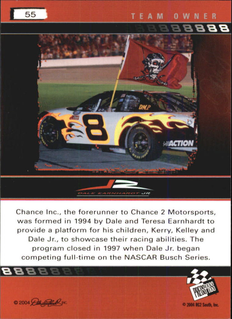 2004 Press Pass Dale Earnhardt Jr. #55 Dale Earnhardt Jr. TO back image