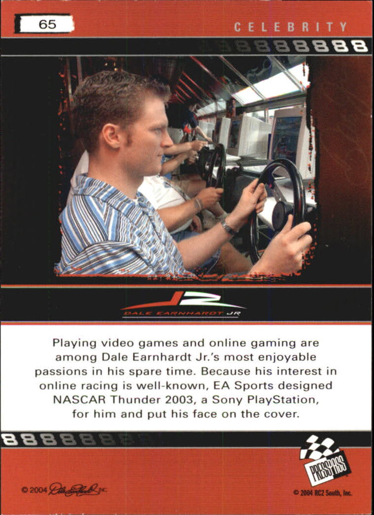 2004 Press Pass Dale Earnhardt Jr. #65 Dale Earnhardt Jr. C back image