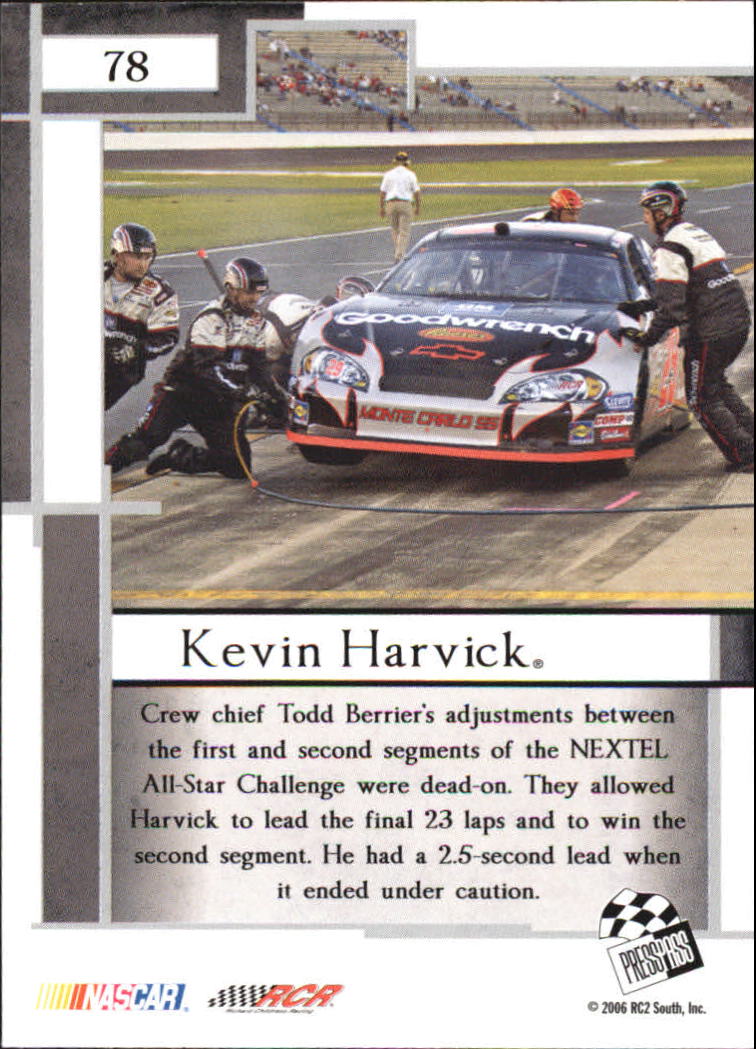 2006 VIP #78 Kevin Harvick AS back image
