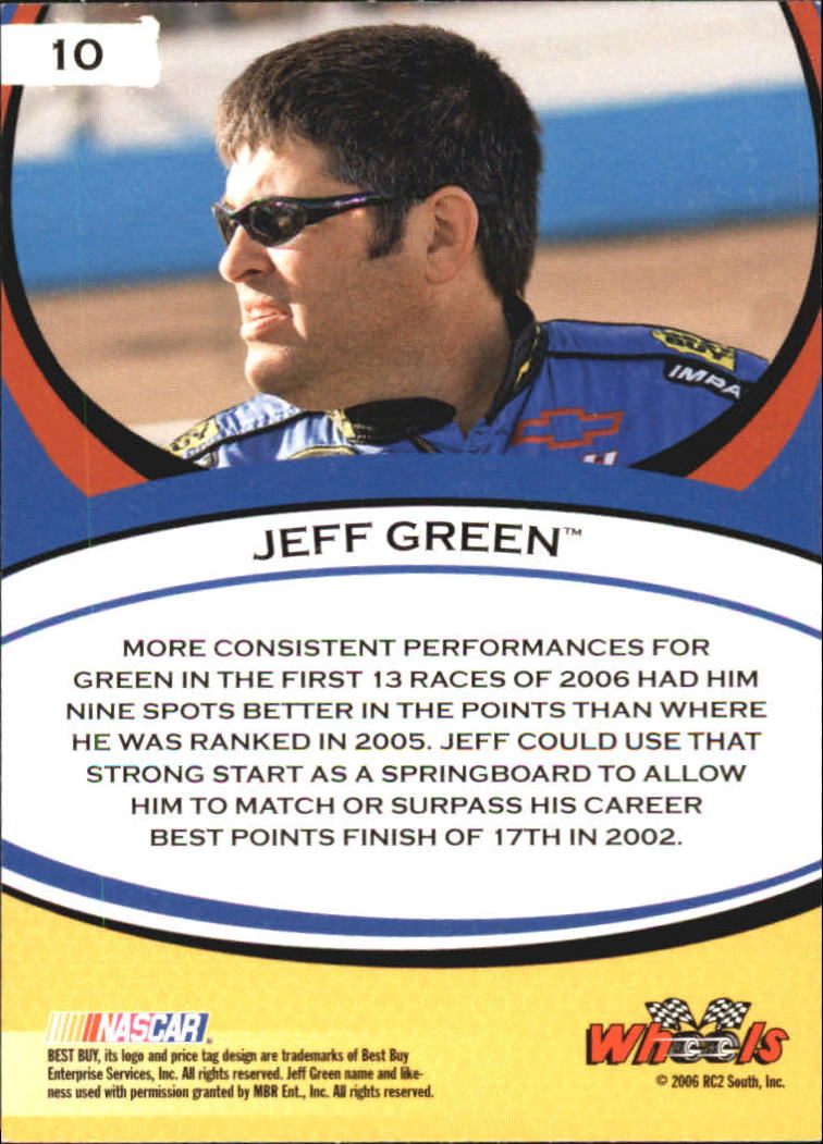 2006 Wheels American Thunder #10 Jeff Green back image