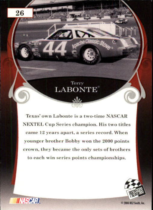 2006 Press Pass Legends #26 Terry Labonte back image